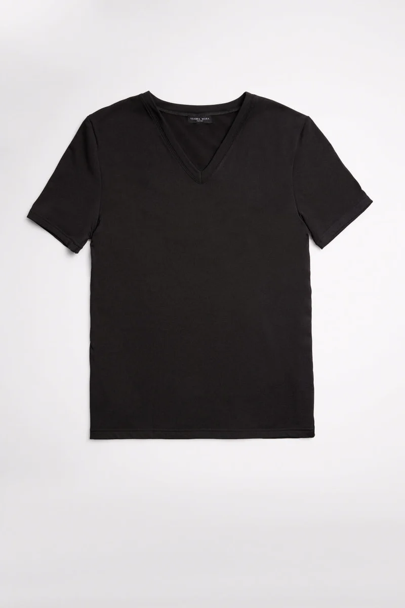 Ysabel Mora Camiseta Térmica Hombre Cuello Pico Modelo 70100 Talla L Negro