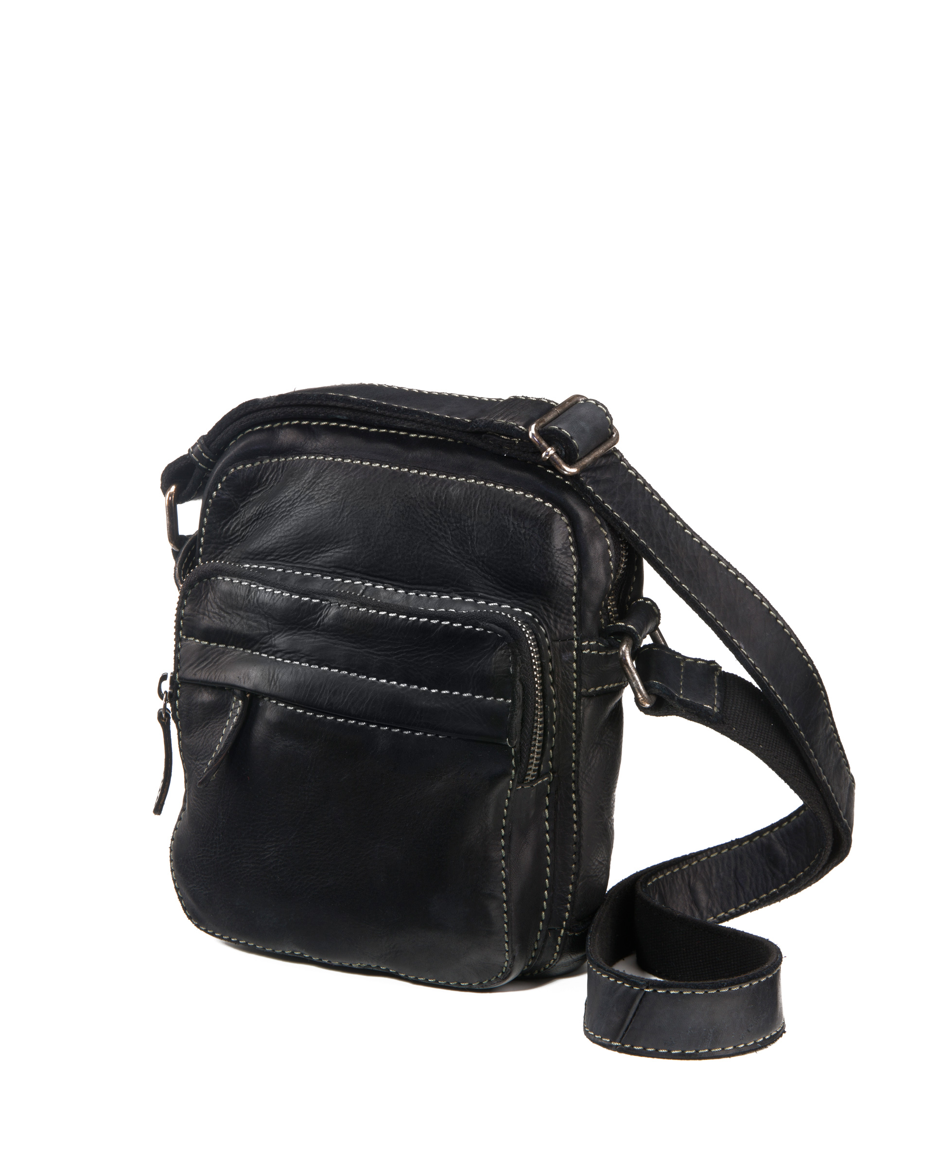 Bolso bandolera piel lavada Tichi ST123 negro