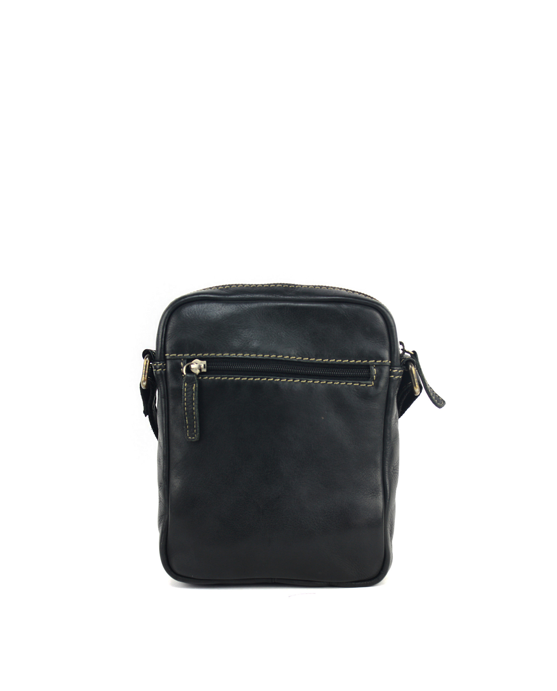 Bolso mediano de hombre ST132 Tichi en piel lavada negro - Imagen 3