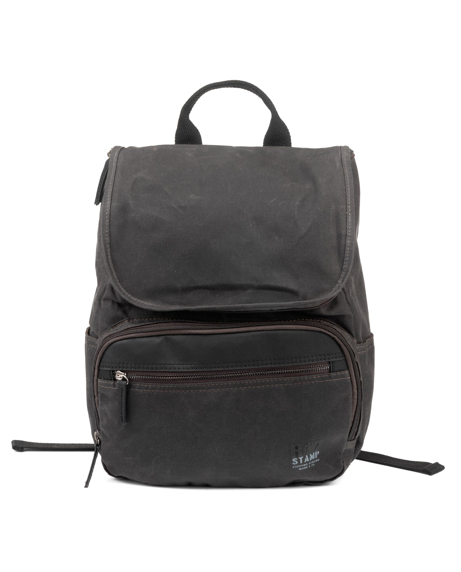 Mochila en lona encerada Lyon ST1821 de color gris