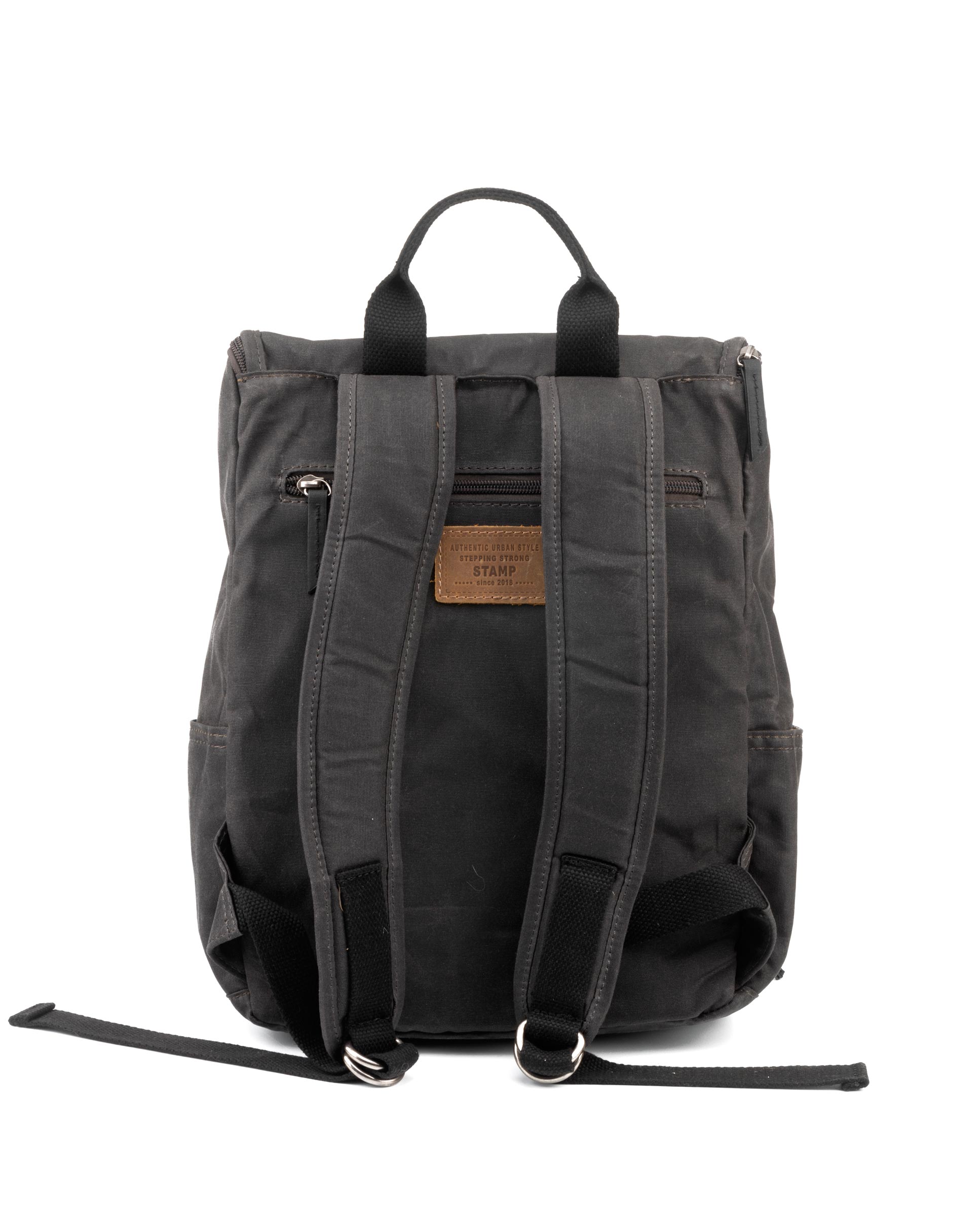 Mochila en lona encerada Lyon ST1821 de color gris