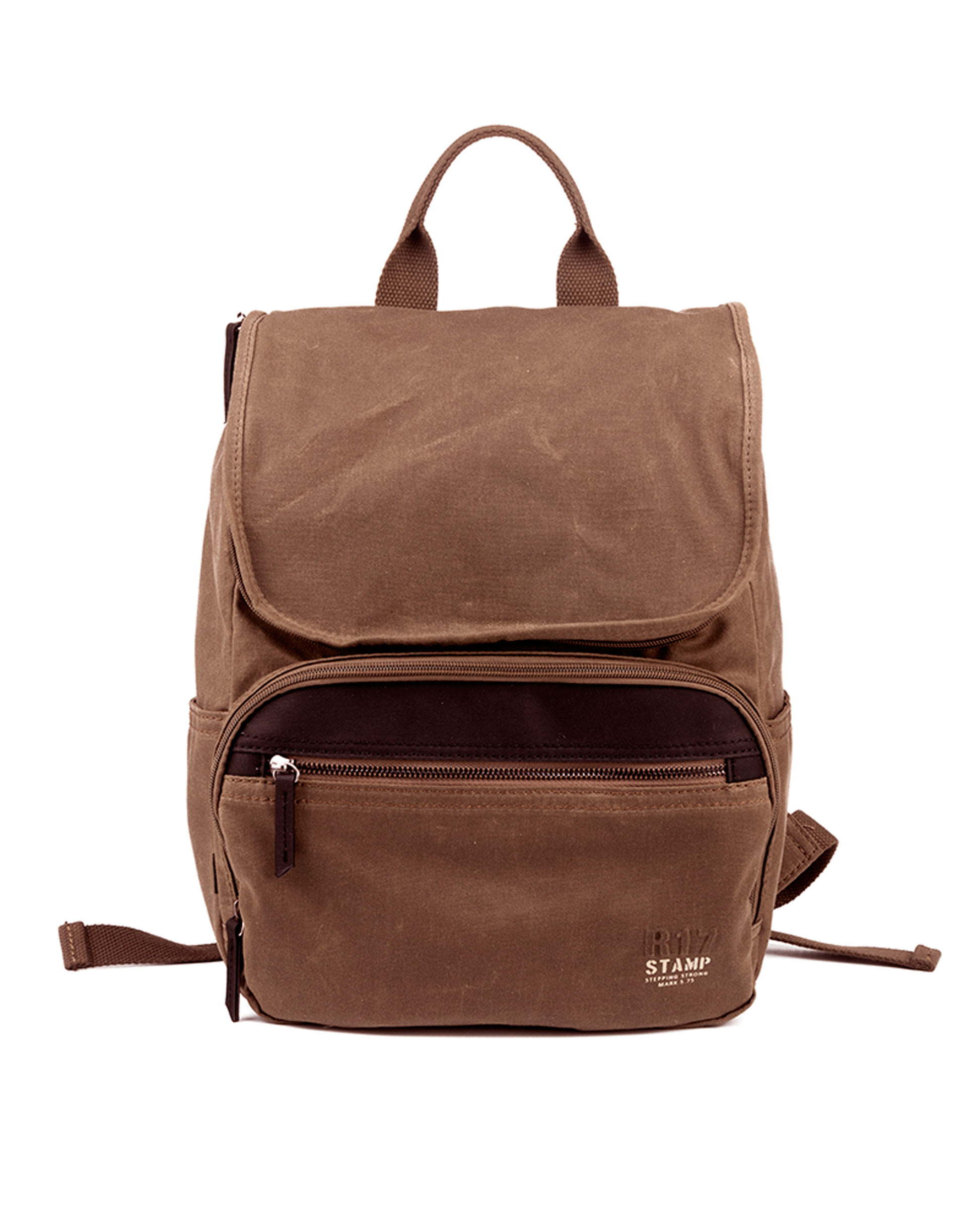 Mochila en lona encerada ST1821 Lyon en color taupe