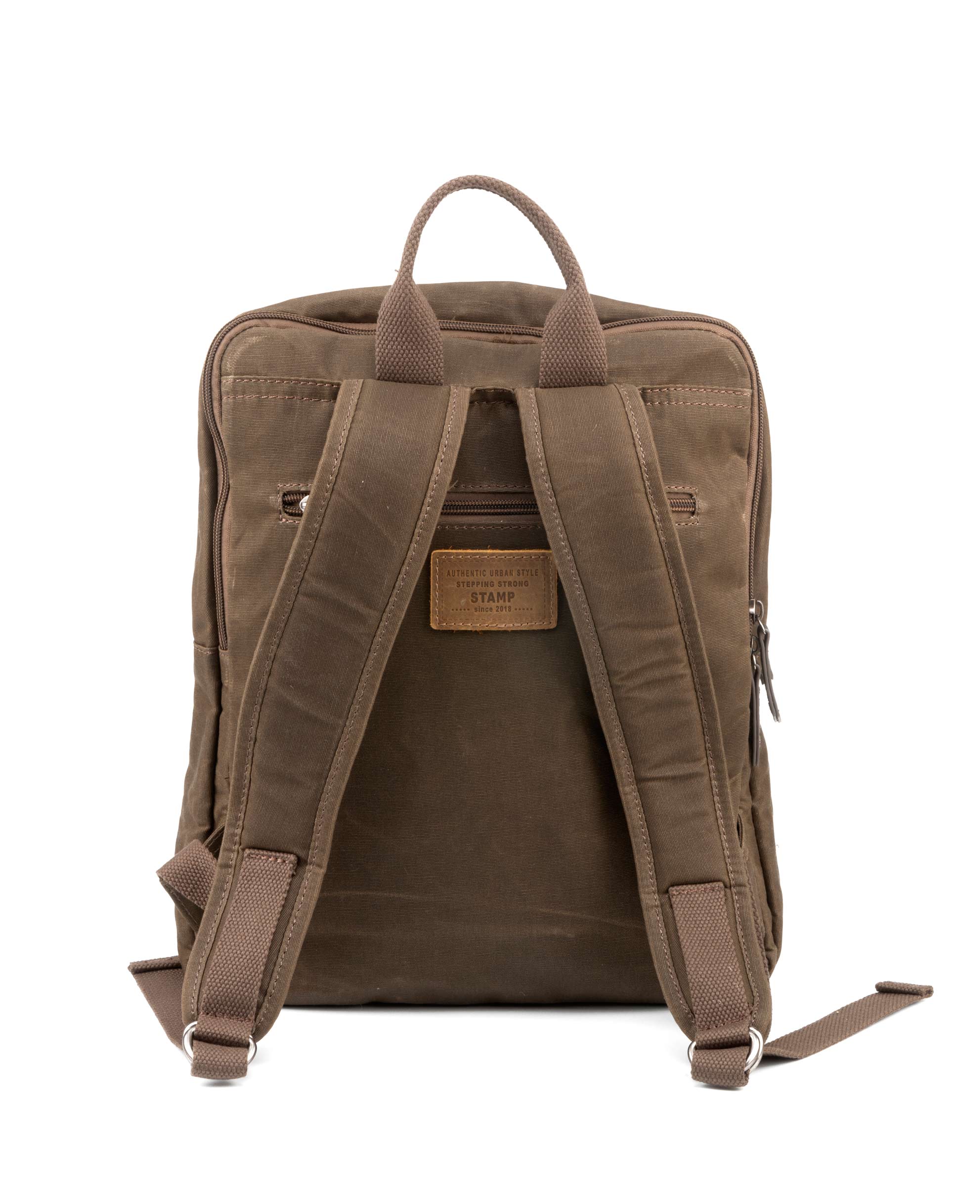 Mochila en lona encerada ST1828 Lyon taupe