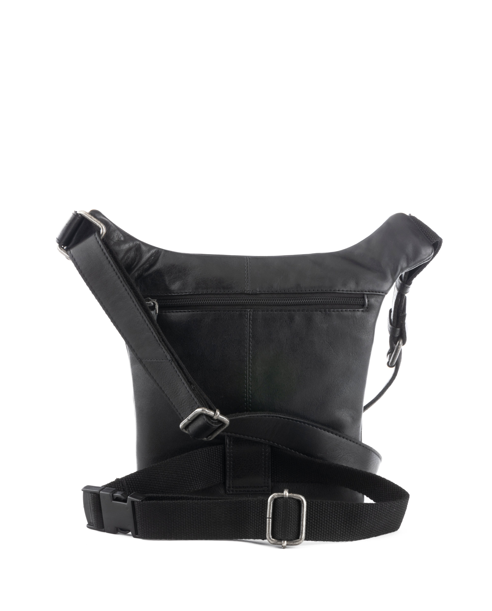 Riñonera motera en piel ST3027 negra