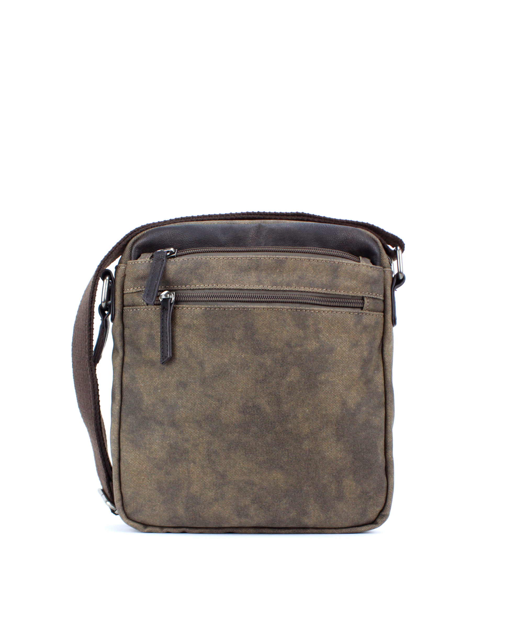 Bolso bandolera en lona impermeable ST4722 Draco marrón - Imagen 4