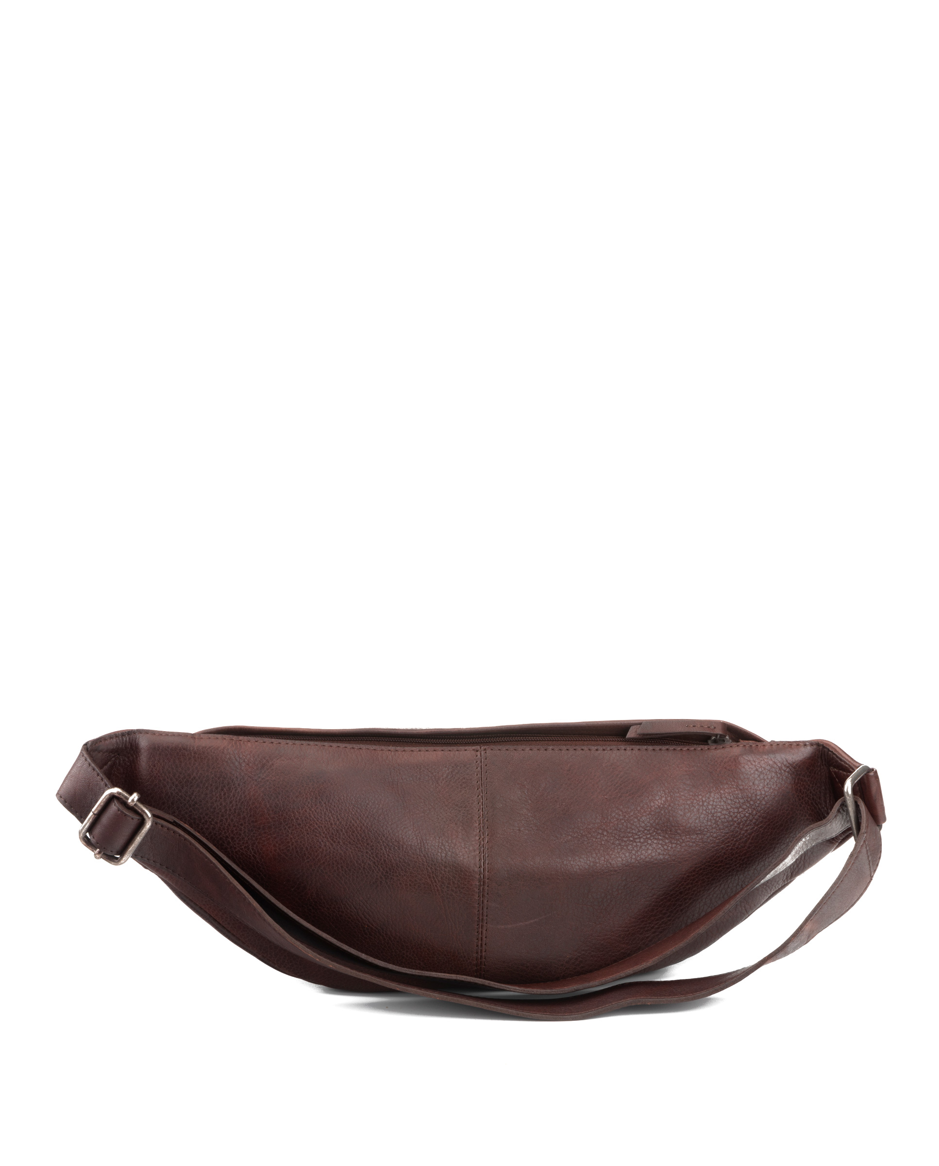 Riñonera grande Chara ST3246 de mujer en piel lavada color marrón