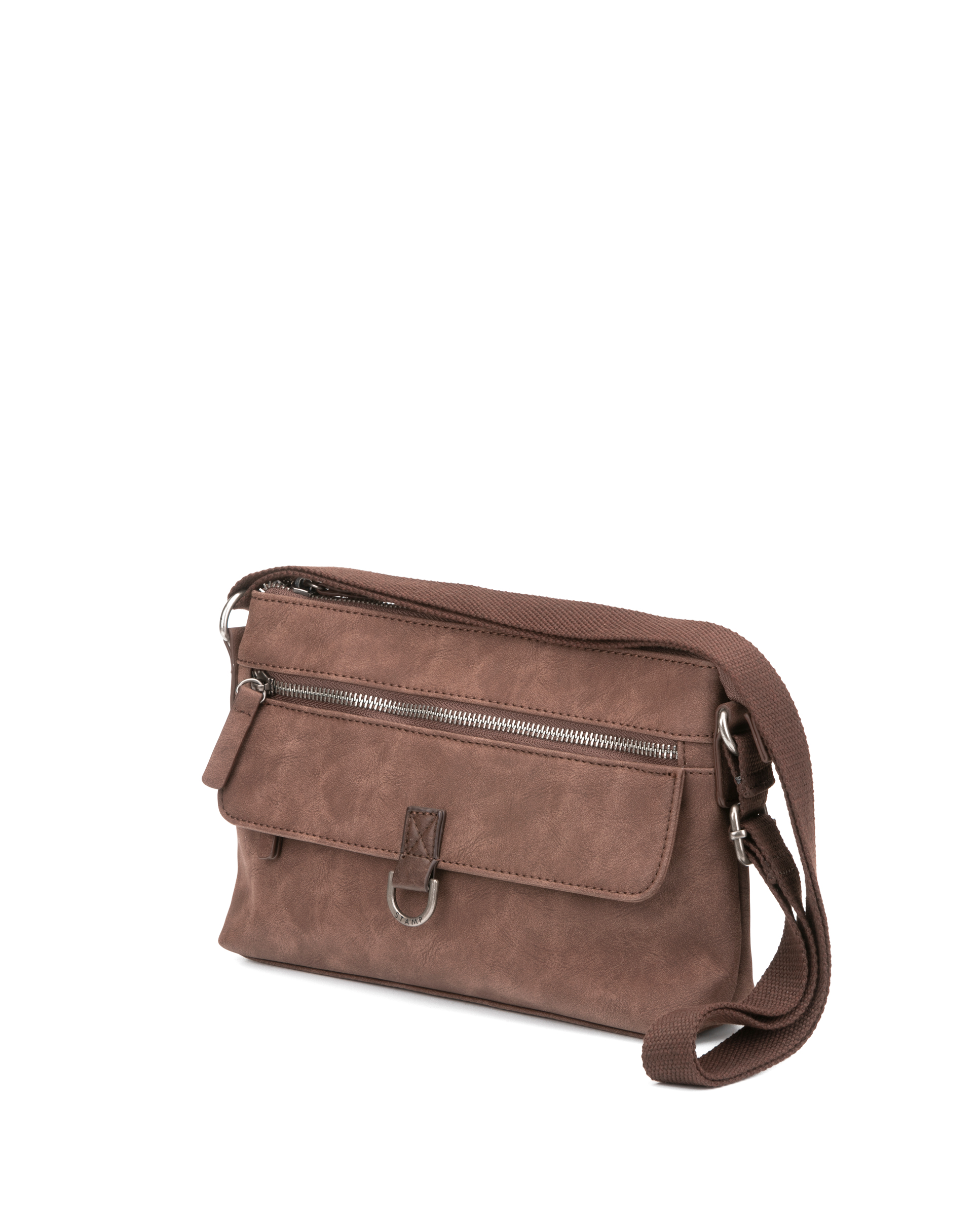 Bolso bandolera de mujer en ecopiel ST4502 color cuero