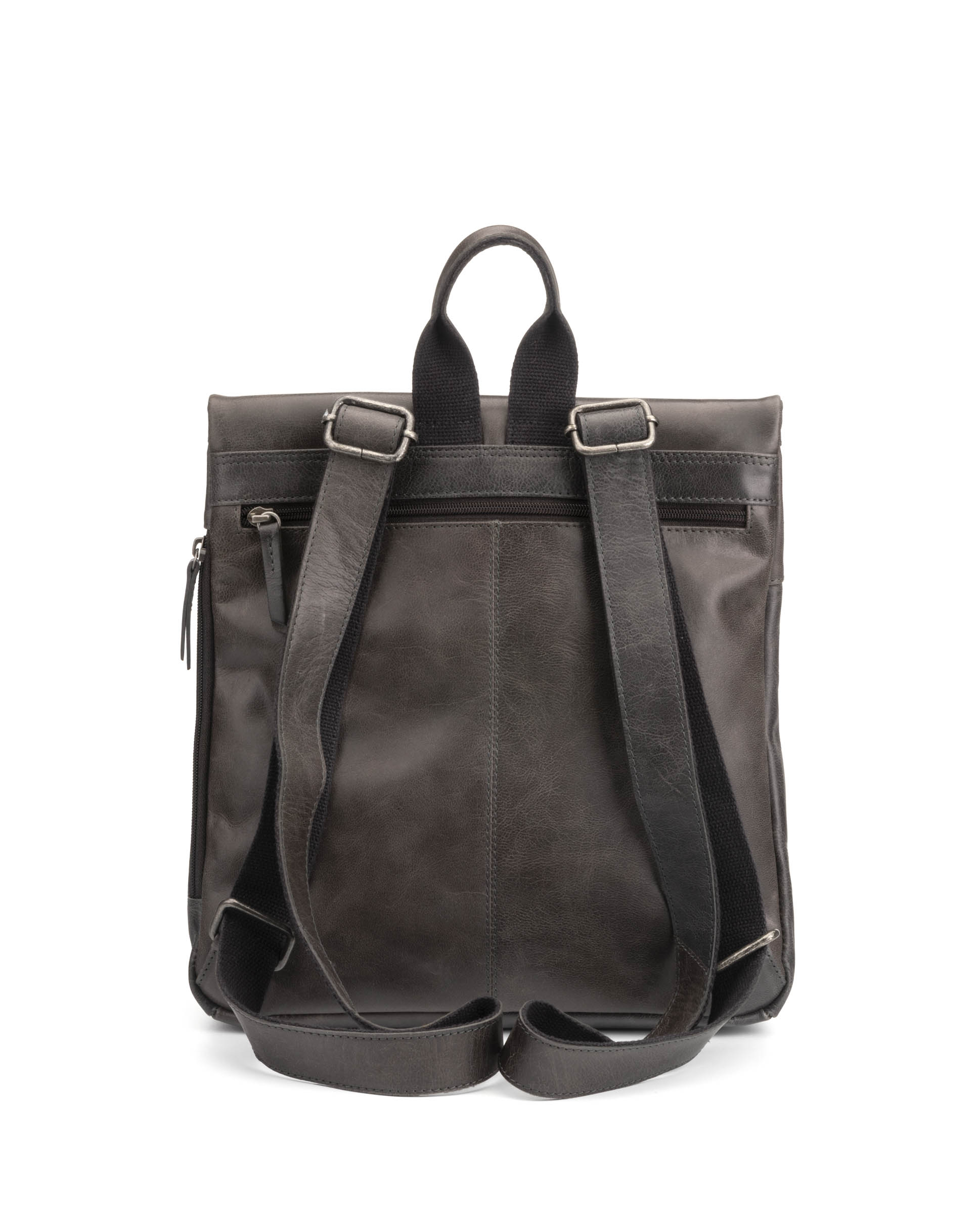 Mochila antirrobo de mujer en piel crackle ST5247 Marble negra