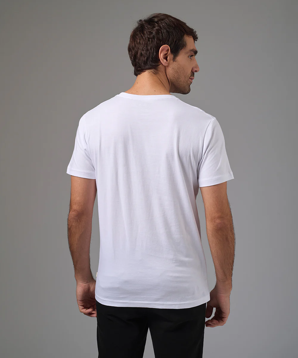 POLO MANGA CORTA BASICO CUELLO REDONDO BLANCO PV26