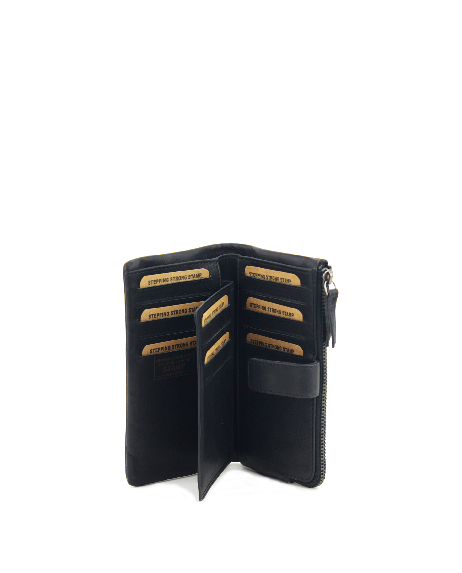 Cartera de mujer en piel lavada Arco ST2224 negra - Imagen 3