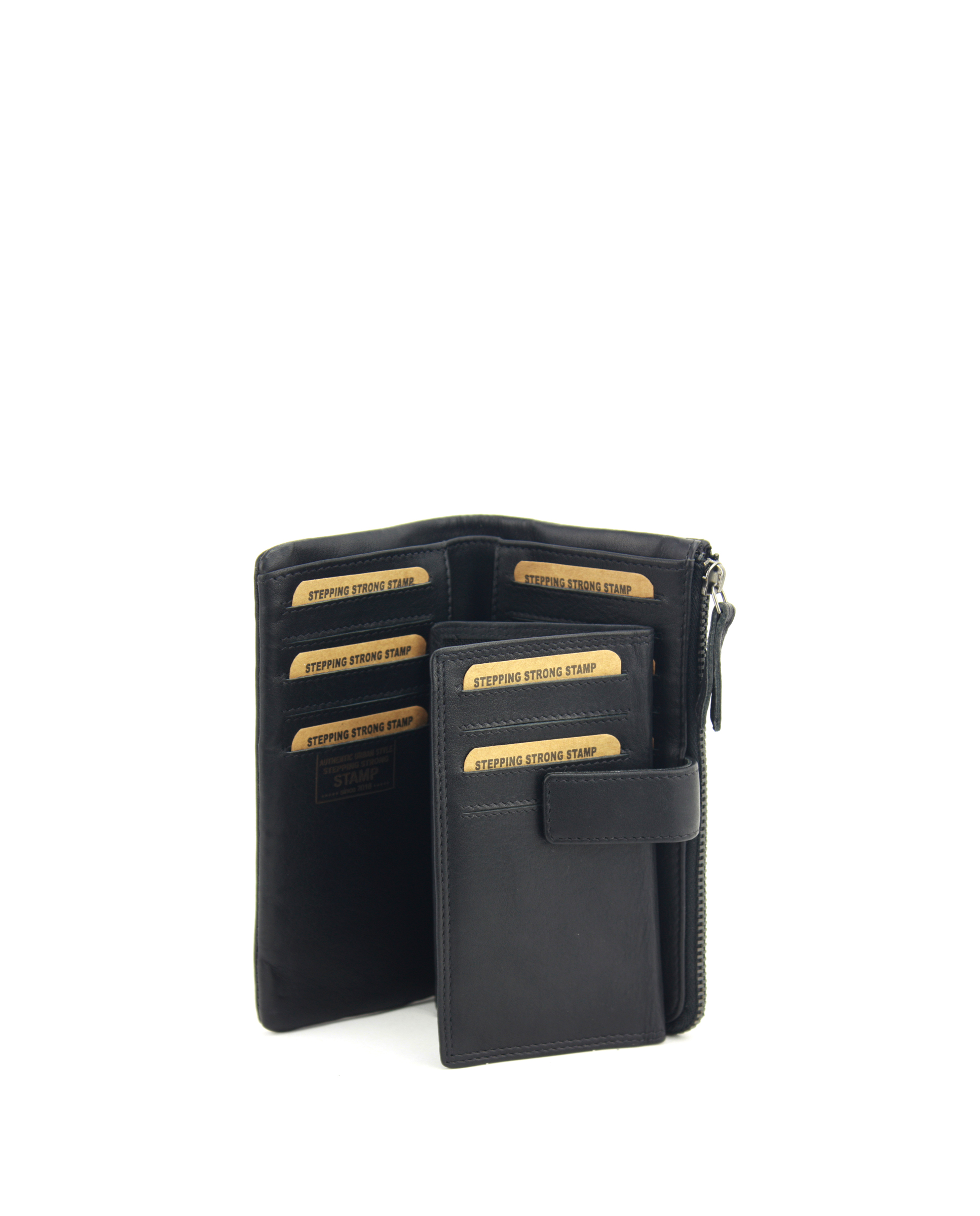 Cartera de mujer en piel lavada Arco ST2224 negra - Imagen 4