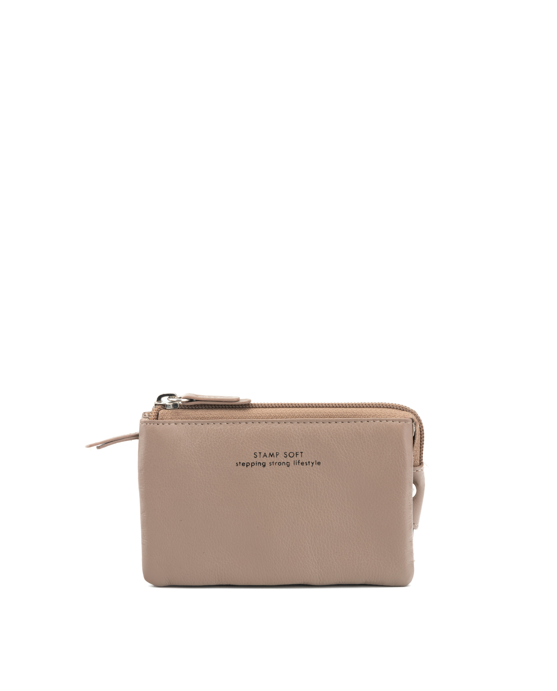 Monedero de mujer ST2523 Carina en piel nappa color taupe