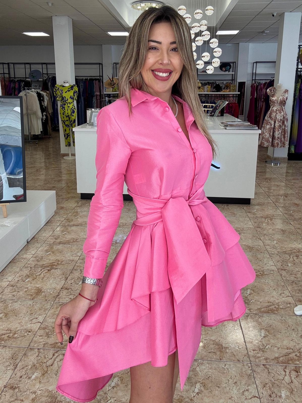 Vestido corto camisero