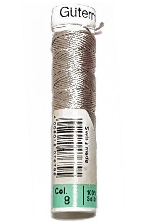 Gütermann Hilo de torzal seda real 10 m color 008 Marrón claro