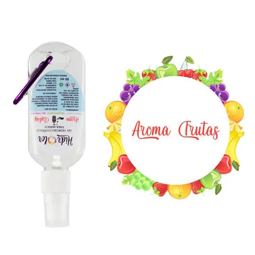 Hidrolor gel hidroalcohólico Frutas 50 ml vaporizador con colgador