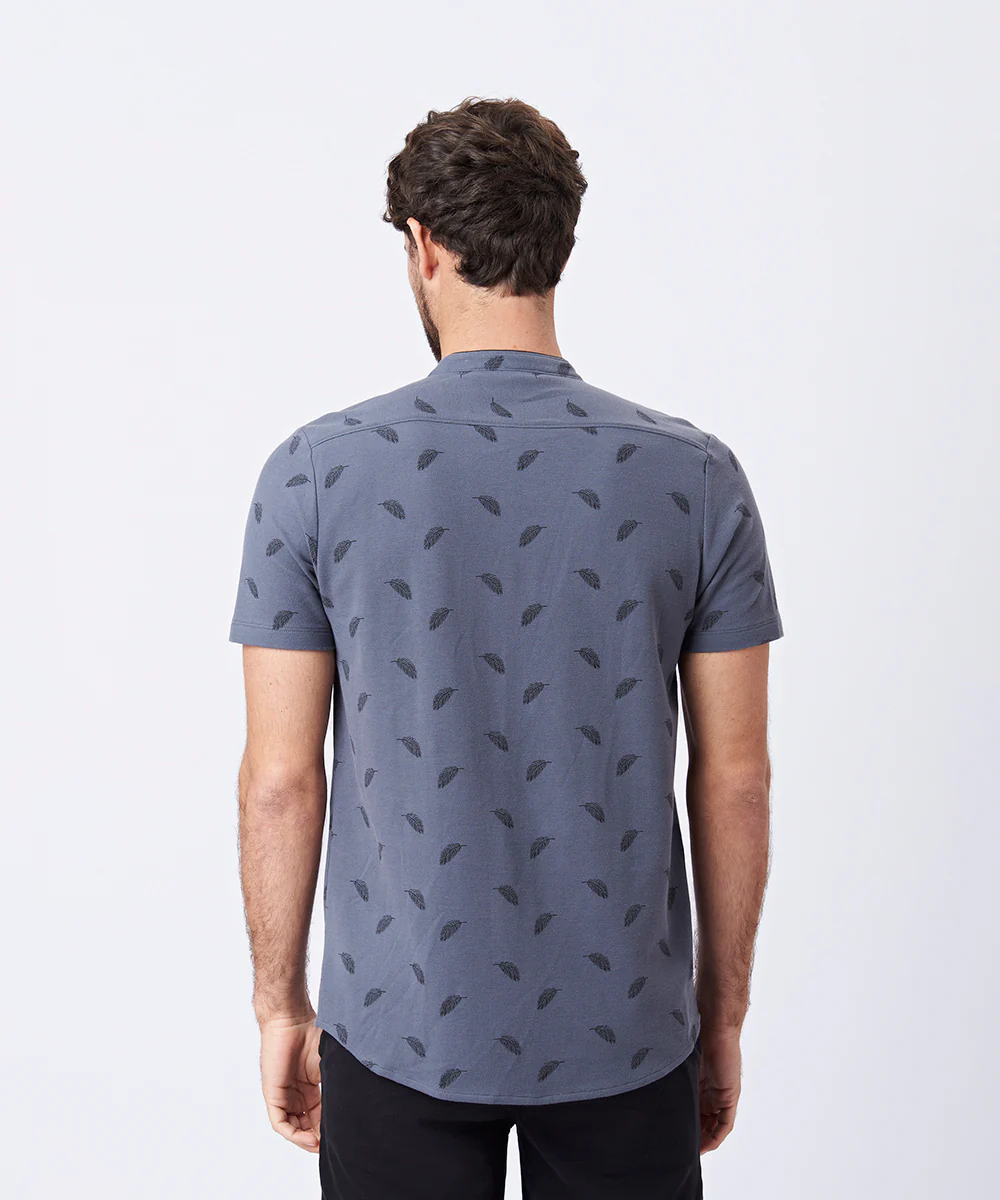 POLO MANGA CORTA PIQUE BASEBALL ESTAMPADO PV23 CHARCOAL